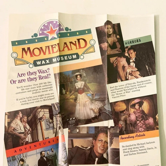 Vintage 1986 Lot of 2 Movieland Wax Museum Buena Park  California Brochure - Picture 8 of 15